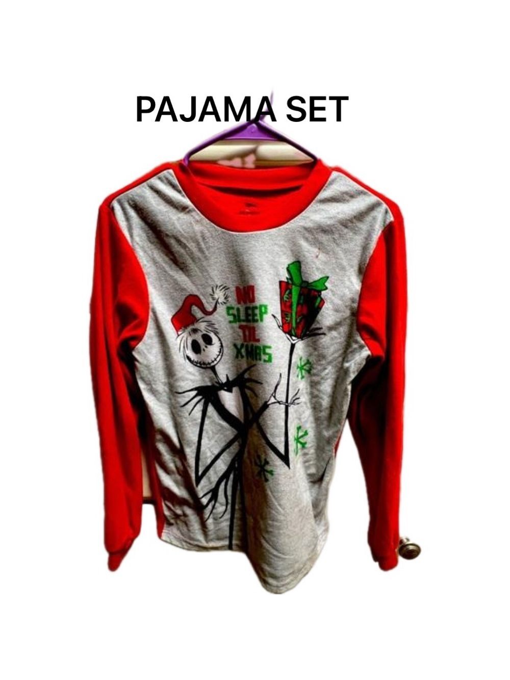 DISNEY Nightmare Before Christmas boys pj set size L(12-14)